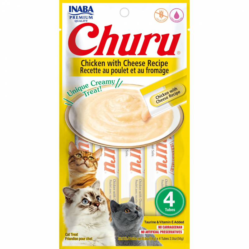 INABA CHURU CHICKEN WITH CHEESE  FOR CAT 4x14G