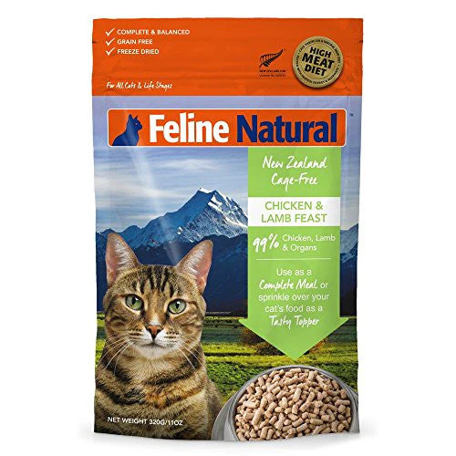 Feline Natural Freeze Dried Chicken and Lamb Feast for cats 320g