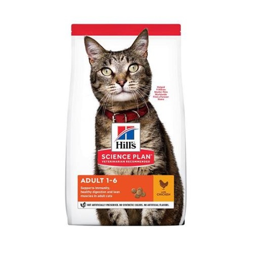 Hills  adult cat 1-6  with chiken.