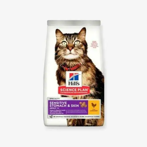 Hills sensitive stomach & skin for  Adult Cat with chicken1.5kg