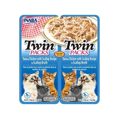 INABA CAT TWIN PACKS TUNA & CHICKEN WITH SCALLOP  2x40G