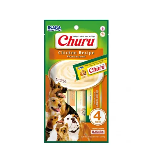INABA CHURU CHICKEN RECIPE 14Gx4 TUBES FOR DOGS