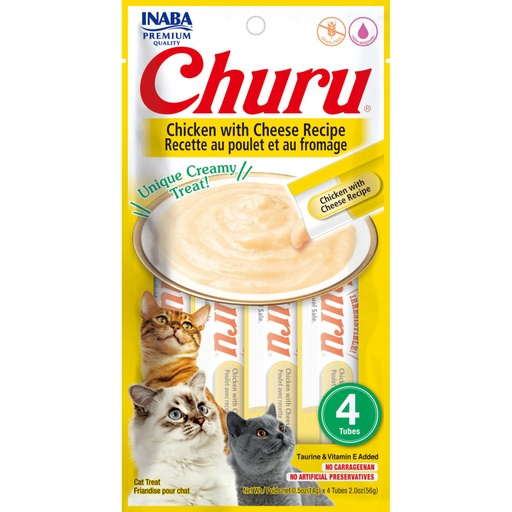 INABA CHURU CHICKEN WITH CHEESE  FOR CAT 4x14G