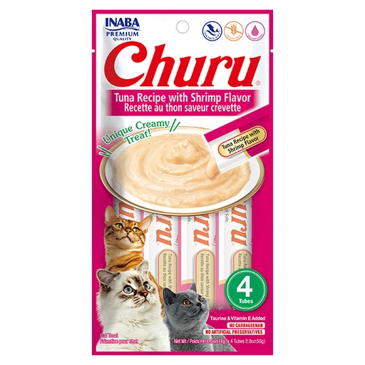 INABA CHURU TUNA WITH SHRIMP FLAVOR FOR CAT 4x14g