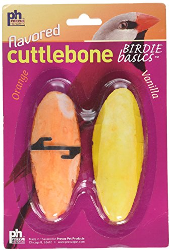 PREVUE PET CUTTLEBONE 2PC ORANGE AND VANILLA WITH HOLDER FOR BIRDS-SMALL