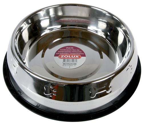 ZOLUX Large STAINLESS STEEL ROUND BOWL 2.7 L