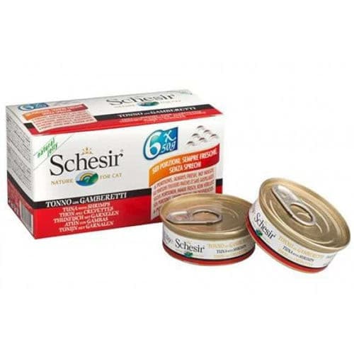 Schesir Cat Tuna With Shrimps 6 x50 g