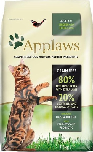 APPLAWS ADULT DRY FOOD CHICKEN WITH EXTRA LAMB 2 KG
